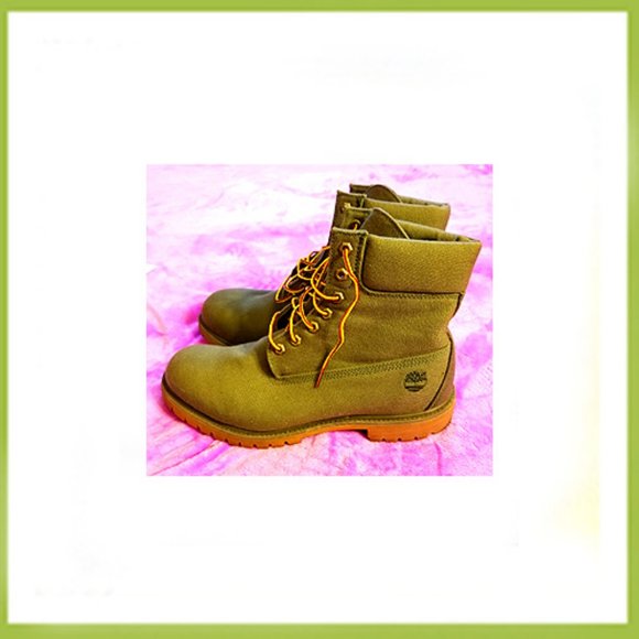 New Rare/Unique Men\'s Tactical Army-green Canvas Timberland Boots main image 8
